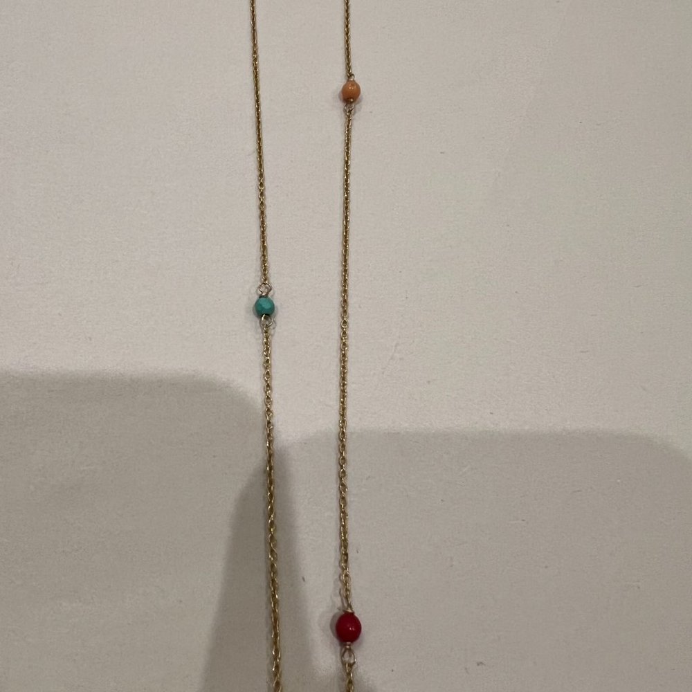 Nugaard Designs Gold wire wrapped necklace with stones - Picture 5 of 9